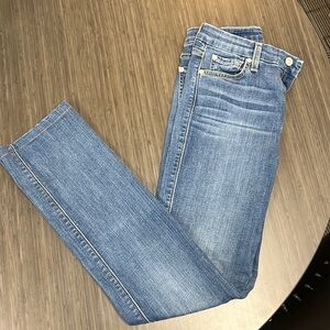 7 For All Mankind Blue Straight Leg Jeans